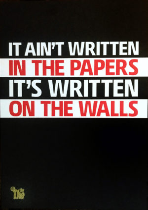 It's Written On The Walls Lyric Poster - 40th Anniversary