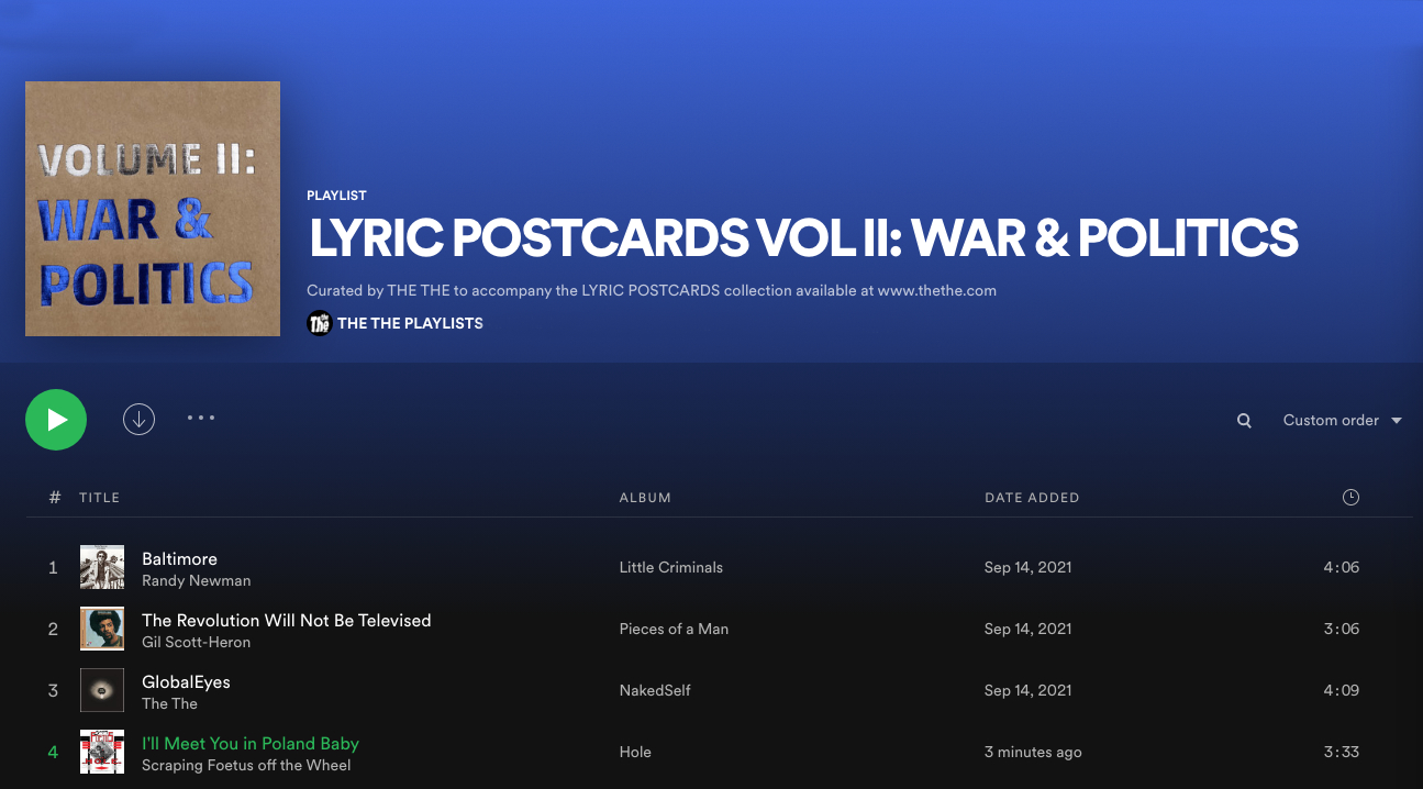 LYRIC POSTCARDS - VOLUME II: WAR & POLITICS - Image 11