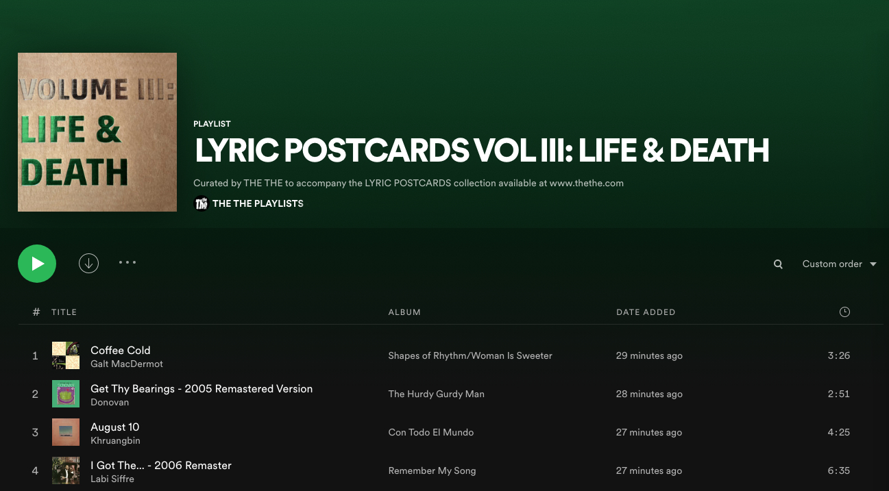 LYRIC POSTCARDS - VOLUME III: LIFE & DEATH - Image 12