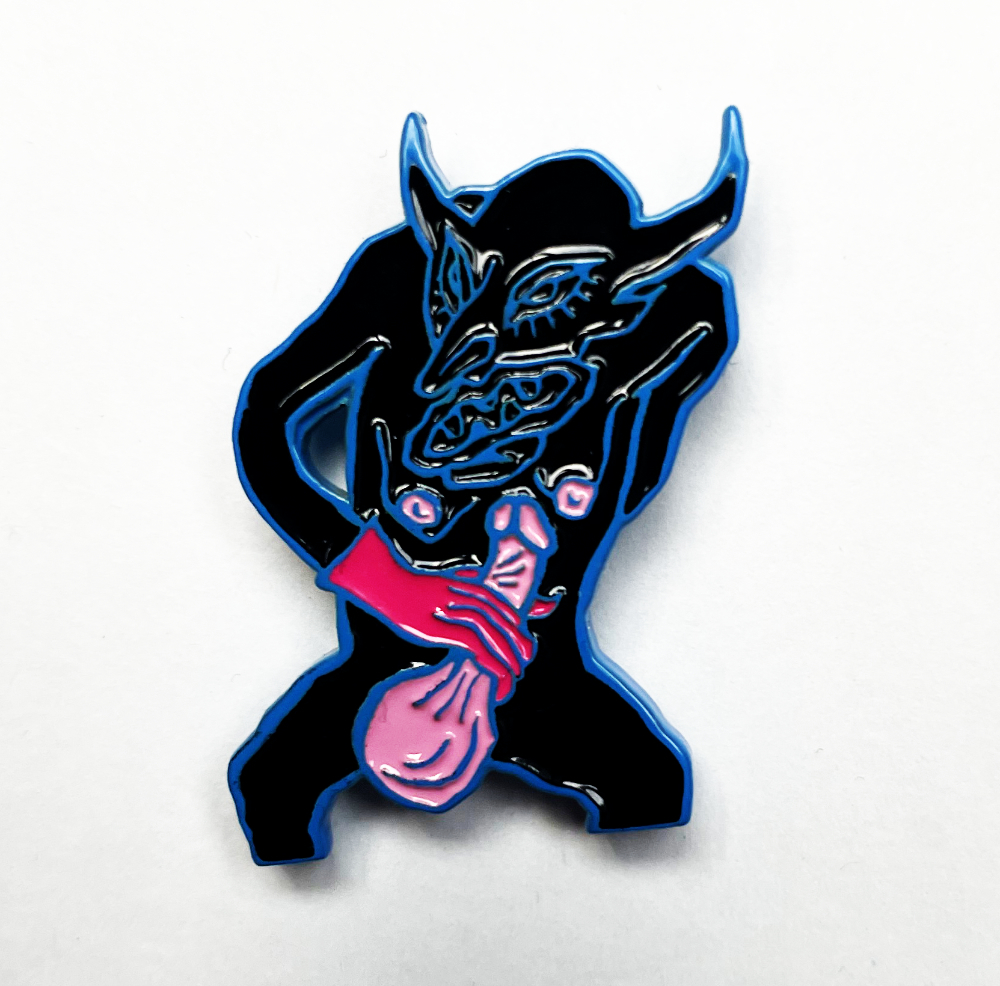 Infected  – 'Masturbating Devil' Enamel Badge