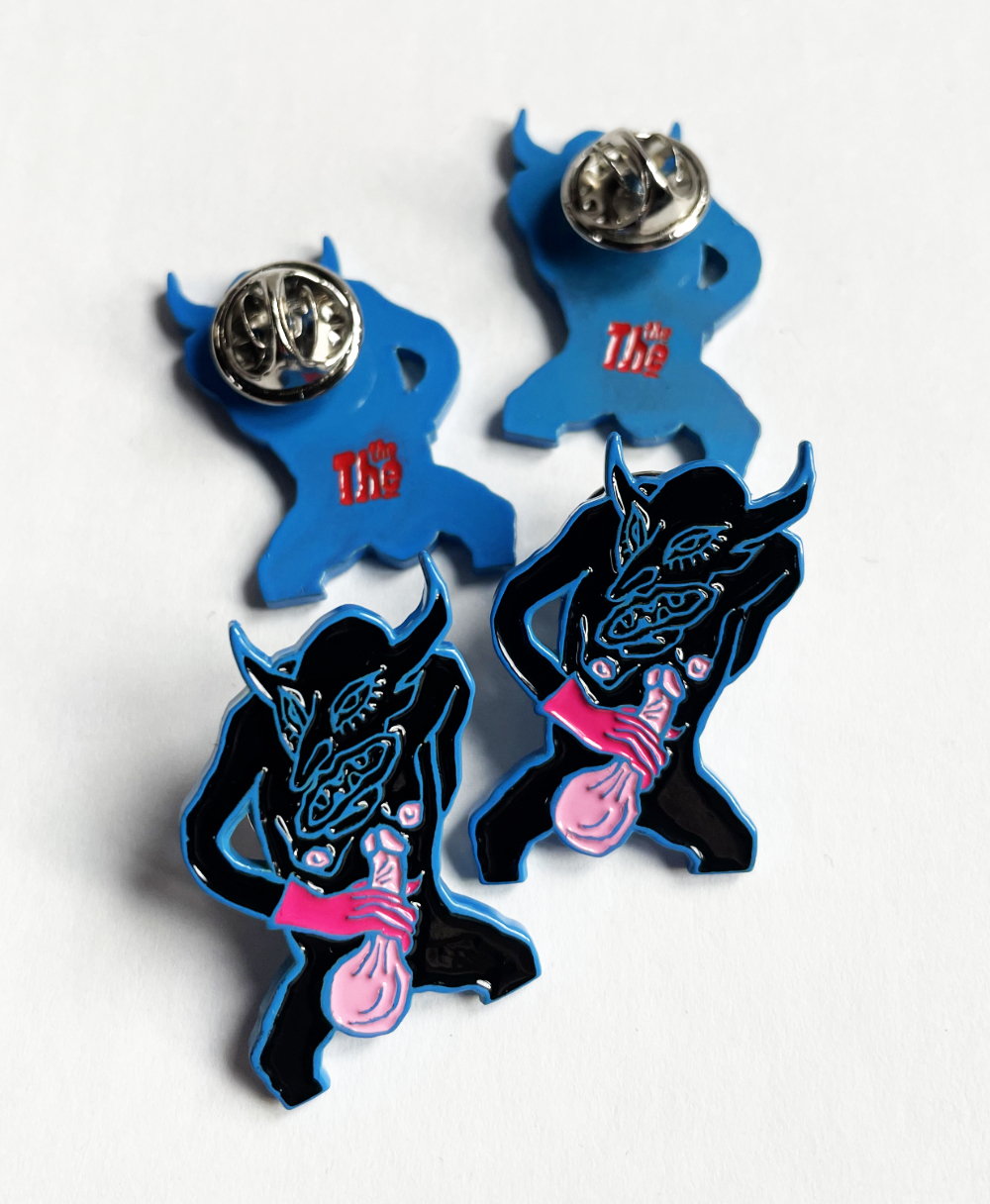 Infected – 'Masturbating Devil' Enamel Badge - Image 3